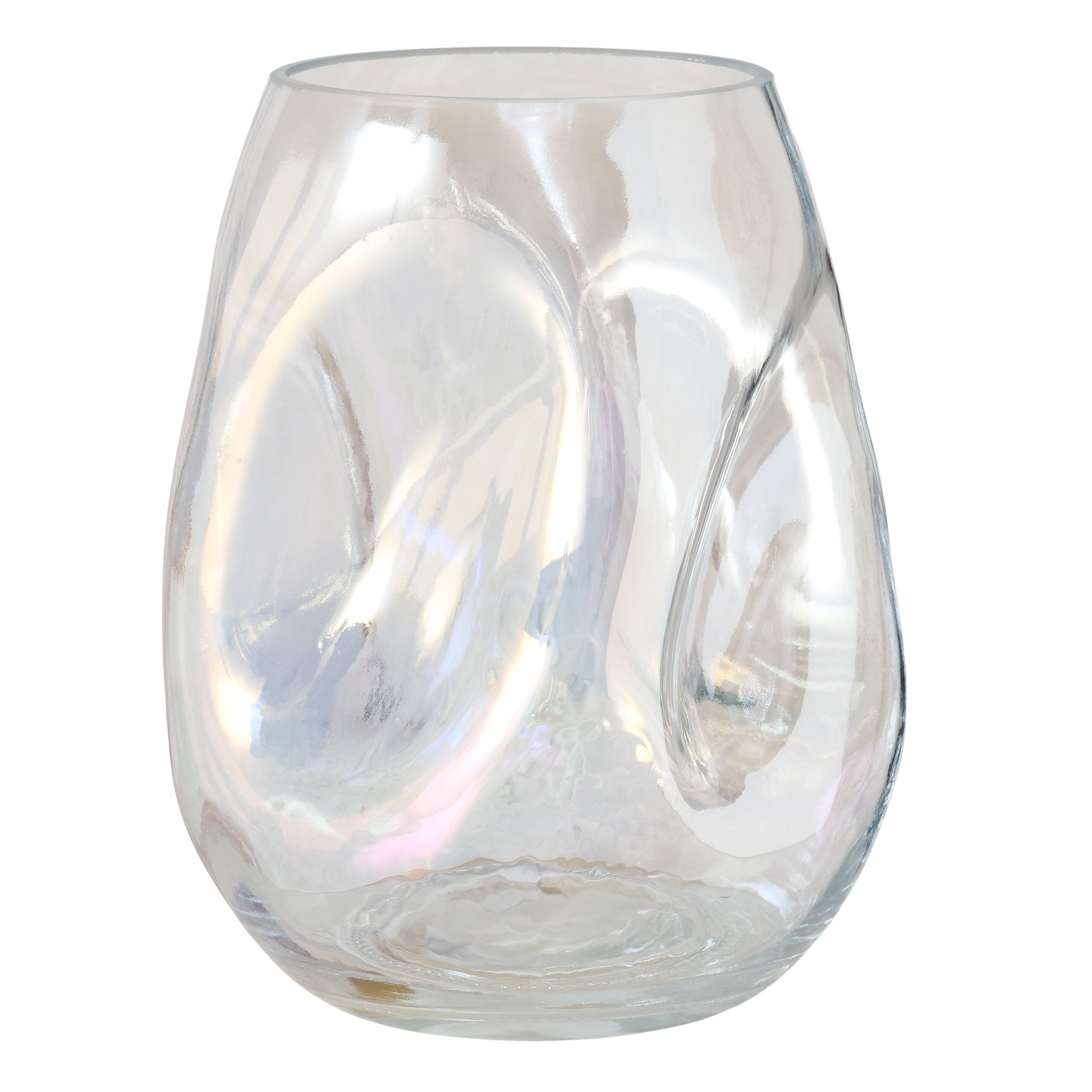 Boltze Glasvase – Moderne Deko-Vase mit schimmerndem Iris-Effekt