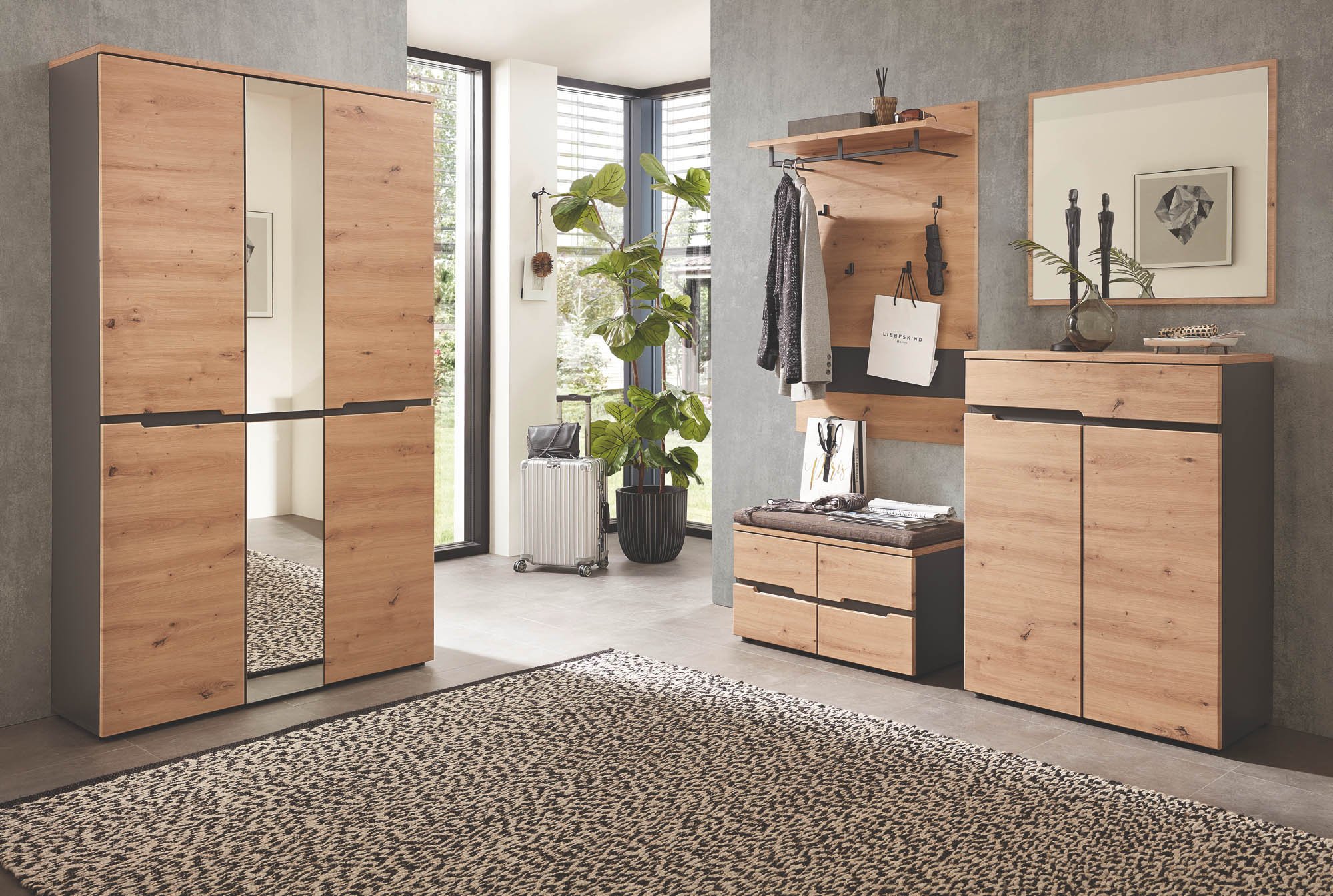 Innostyle Garderobenschrank Memphis Artisan Eiche 105 x 192 cm