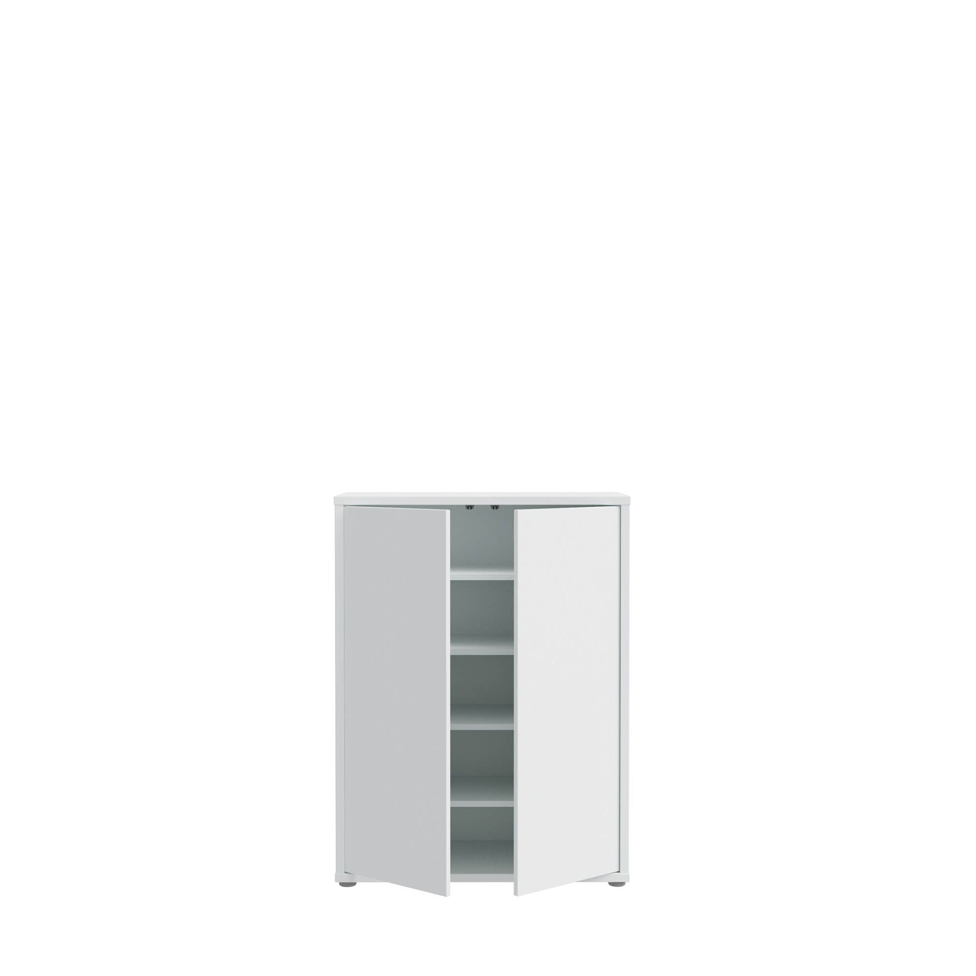 Forte Schuhschrank Alanna hellgrau 74,5 x 99 cm