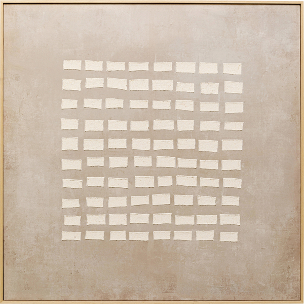 Leinwandbild 100x100cm beige - 100 x 100 cm - KARE Art Row Beige