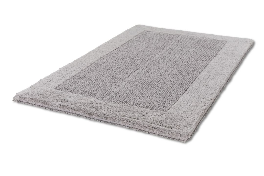 Schöner Wohnen Kollektion Badteppich Bordüre Hellgrau , 67 x 110 cm, 1940070192042/18888