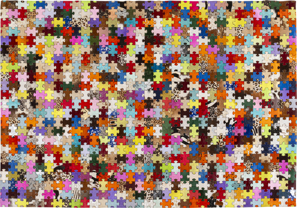 Teppich mehrfarbig - 170 x 240 cm - KARE Puzzle Colore