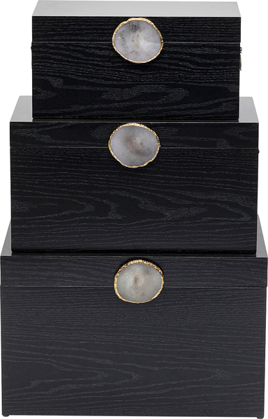Box schwarz - KARE Nifty Schwarz (3/Set)