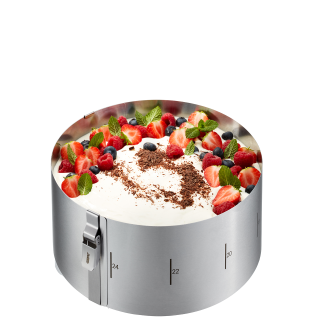 Tortenring H 10 cm - Edelstahl - GEFU TONDO CLIP