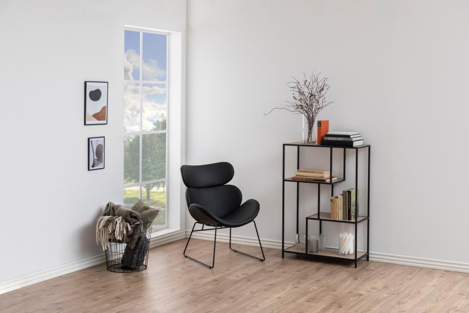 Actona Regal Seaford, asymmetrisch, wildeiche/schwarz matt, 77 x 114 cm, 0000089164