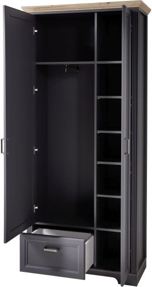 Innostyle Garderobenschrank Jasmin graphit 93 x 204 cm