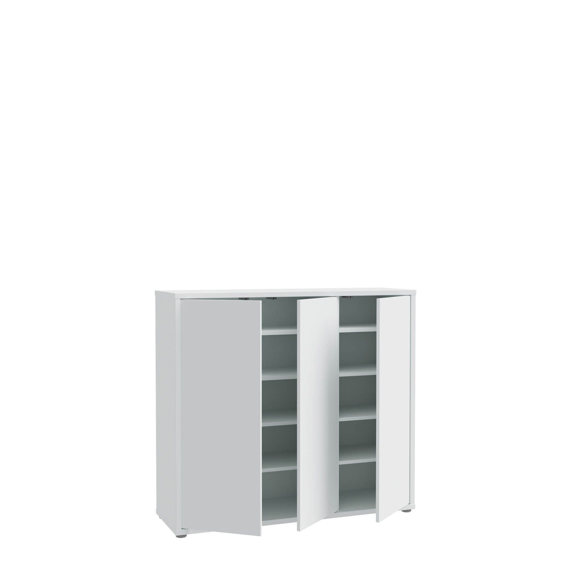 Forte Schuhschrank Alanna hellgrau 109,2 x 99 cm