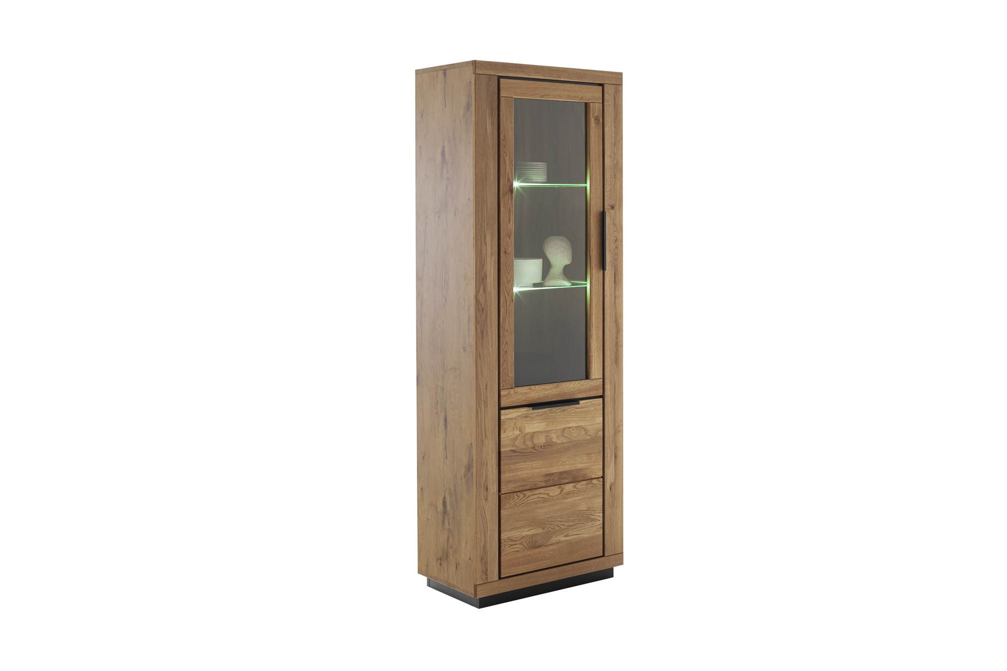 Vitrine Wildeiche massiv geölt - Gratia