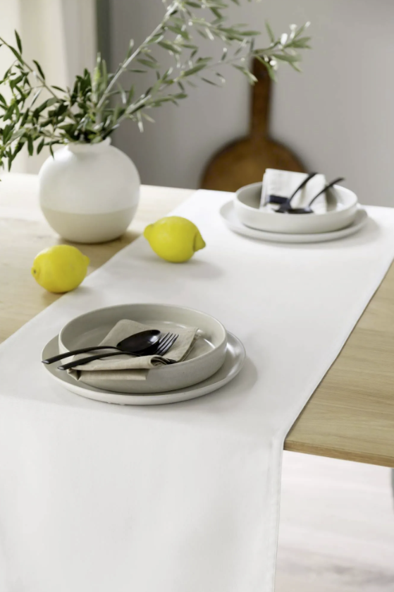 Schöner Wohnen Tischläufer Base 40x150 cm Creme – Baumwolle, waschbar & modernes Design