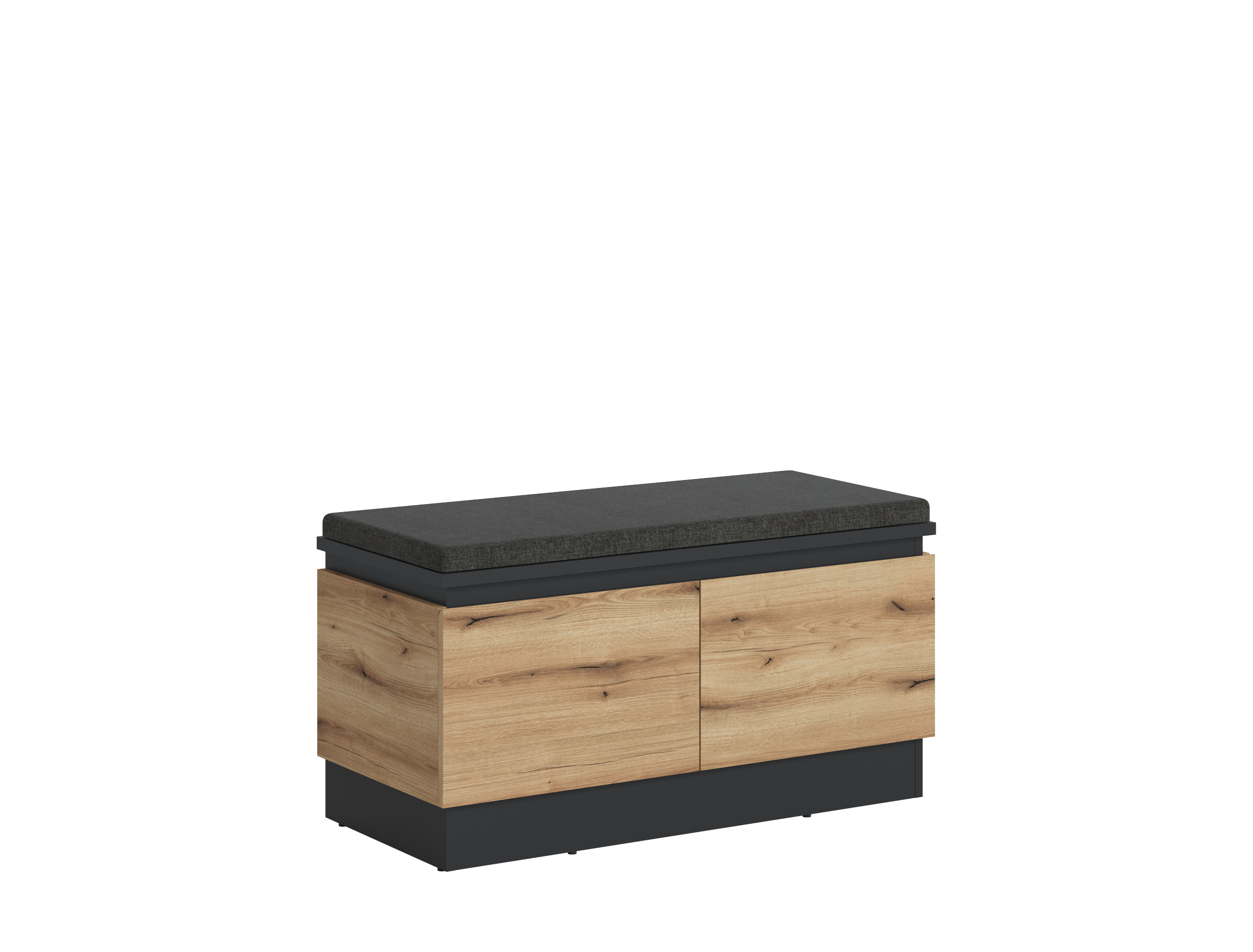 Sitzbank Coast Evoke Eiche Dekor / Kosmos Grau - Corte - 2x Schubkasten