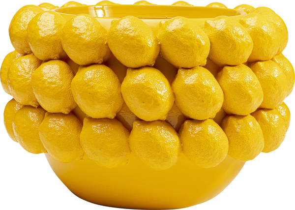 Deko Übertopf gelb - 22 cm - KARE Lemon Juice