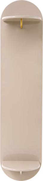 Wandgarderobe grau - 40 x 170 cm - KARE Groove Taupe