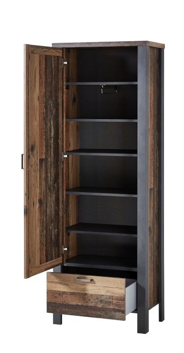 Innostyle Gaderobenschrank Cardiff, Used Style dark, 69 x 194 cm, 3095VV02