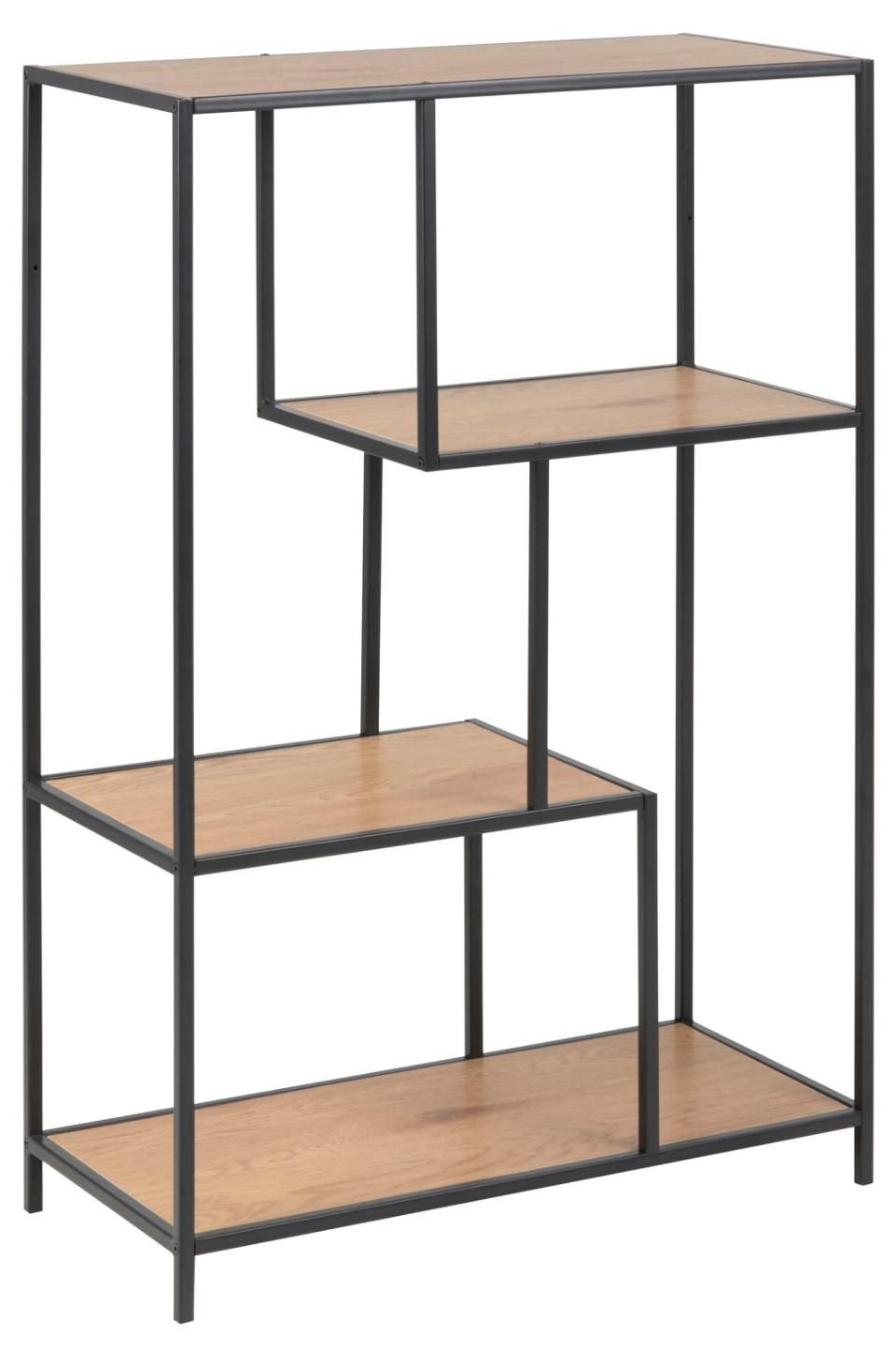 Actona Regal Seaford, asymmetrisch, wildeiche/schwarz matt, 77 x 114 cm, 0000089164