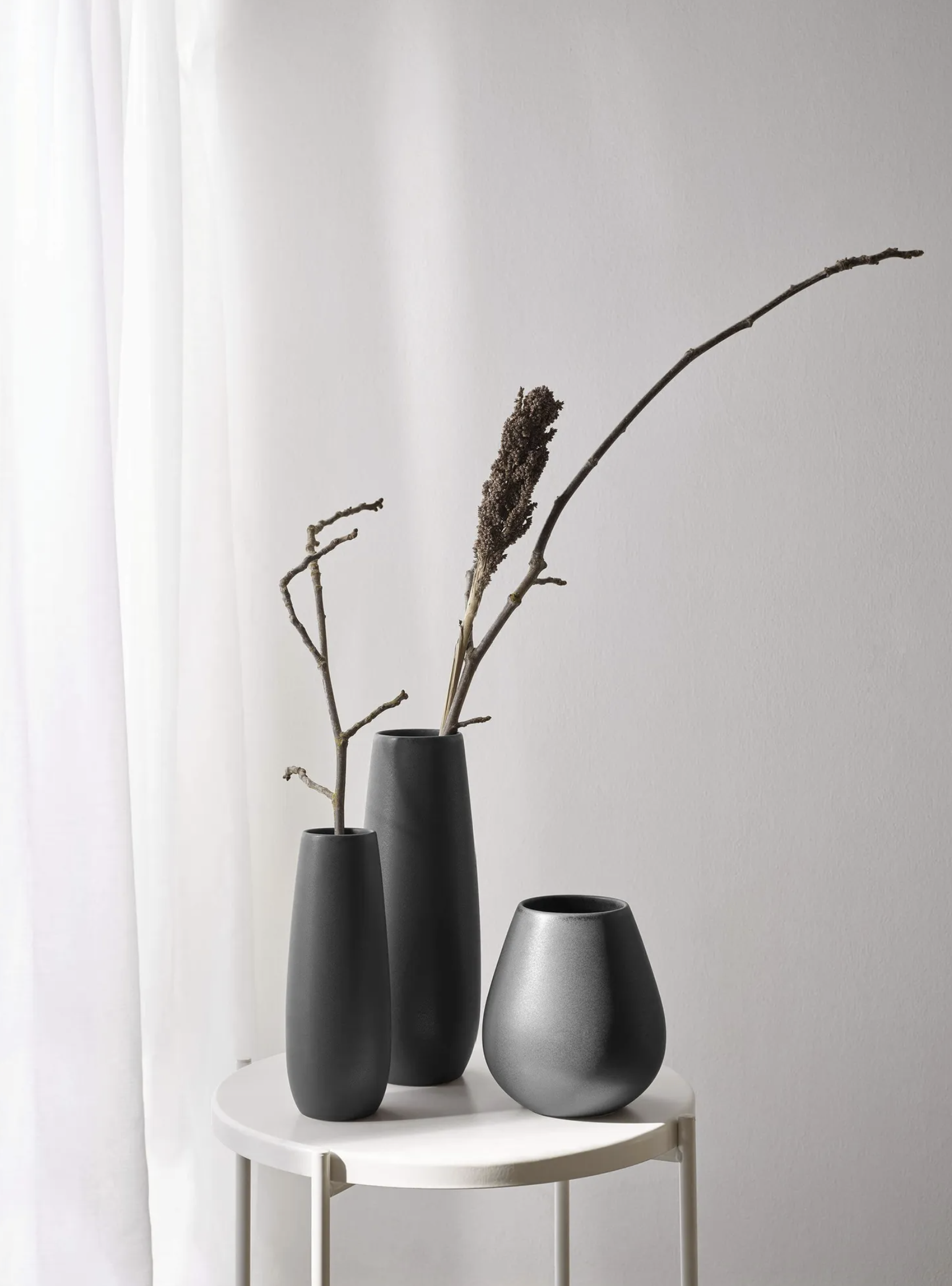 ASA Vase black iron 25cm