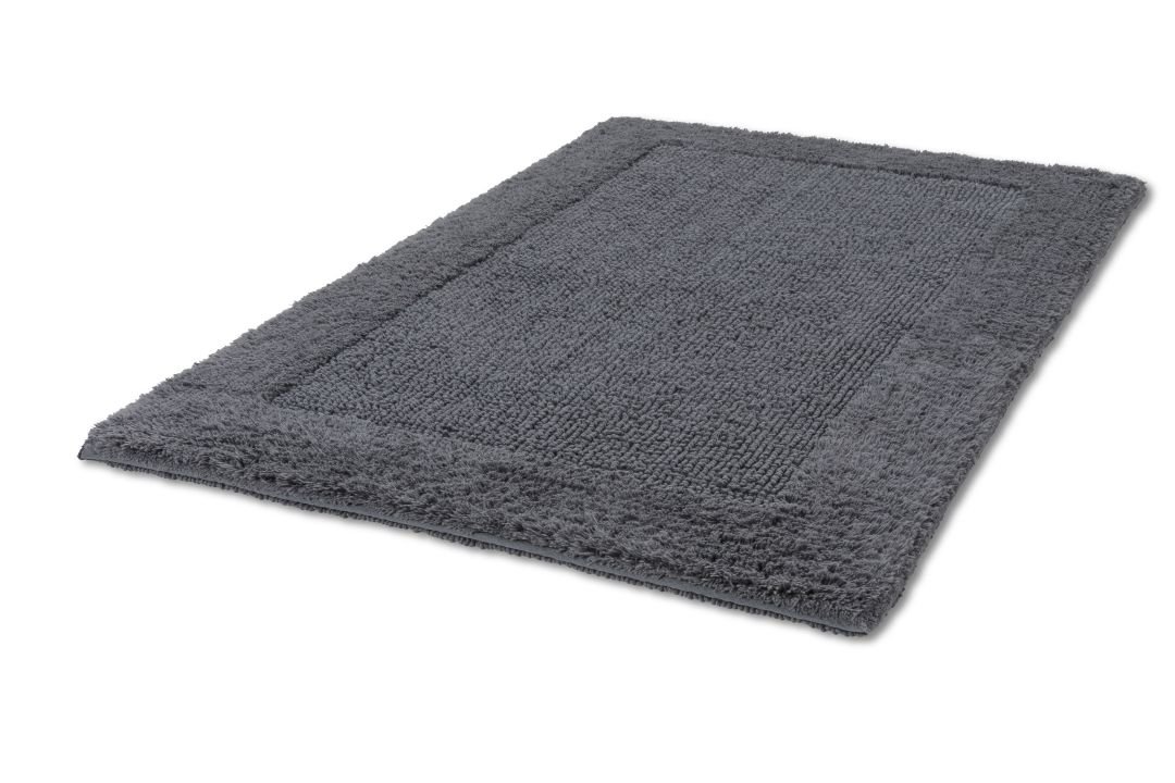 Schöner Wohnen Kollektion Badteppich Bordüre Anthrazit , 67 x 110 cm, 1940070192040/18887