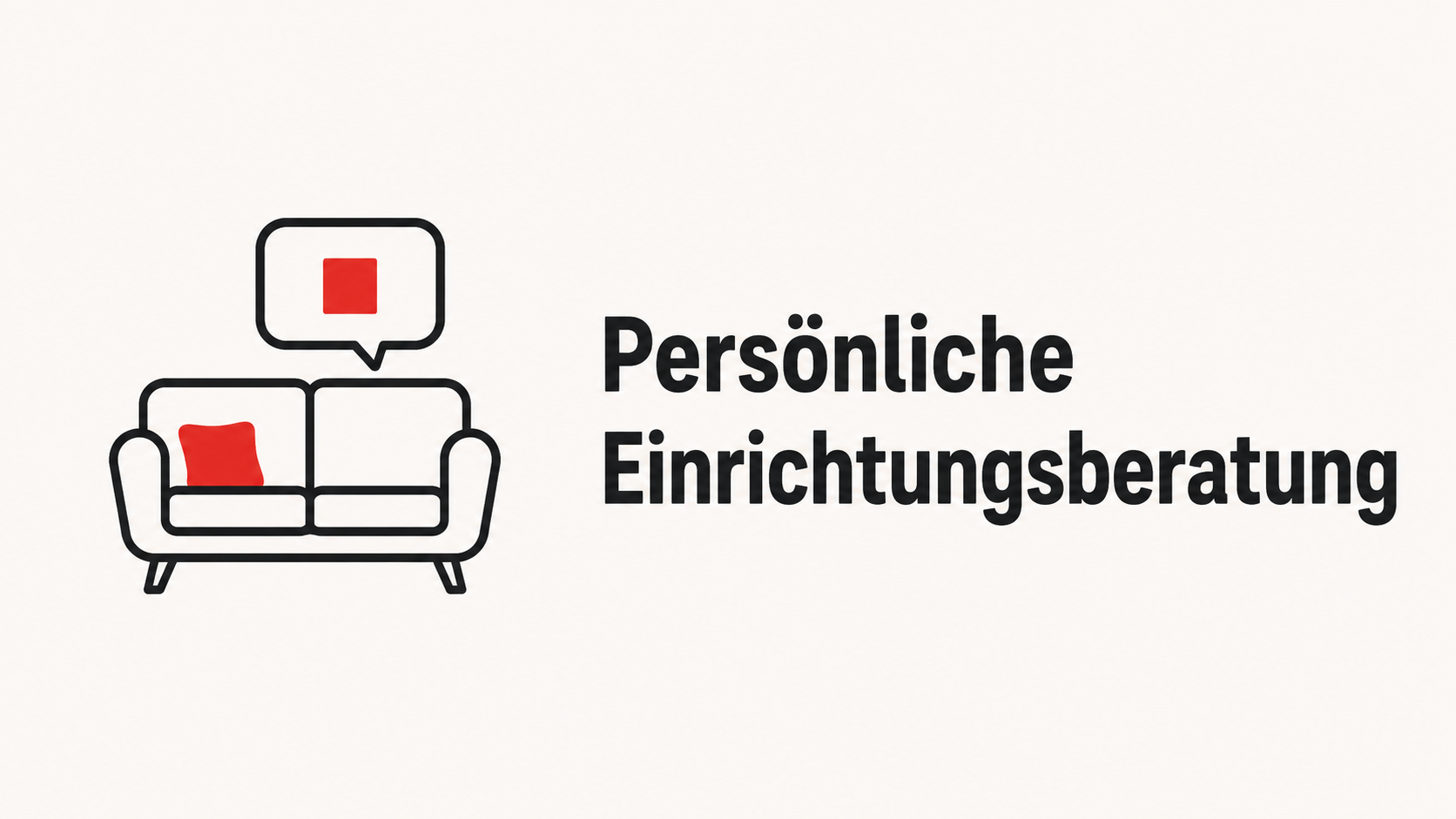 Symbolgrafik mit Sessel für persönliche Einrichtungsberatung.