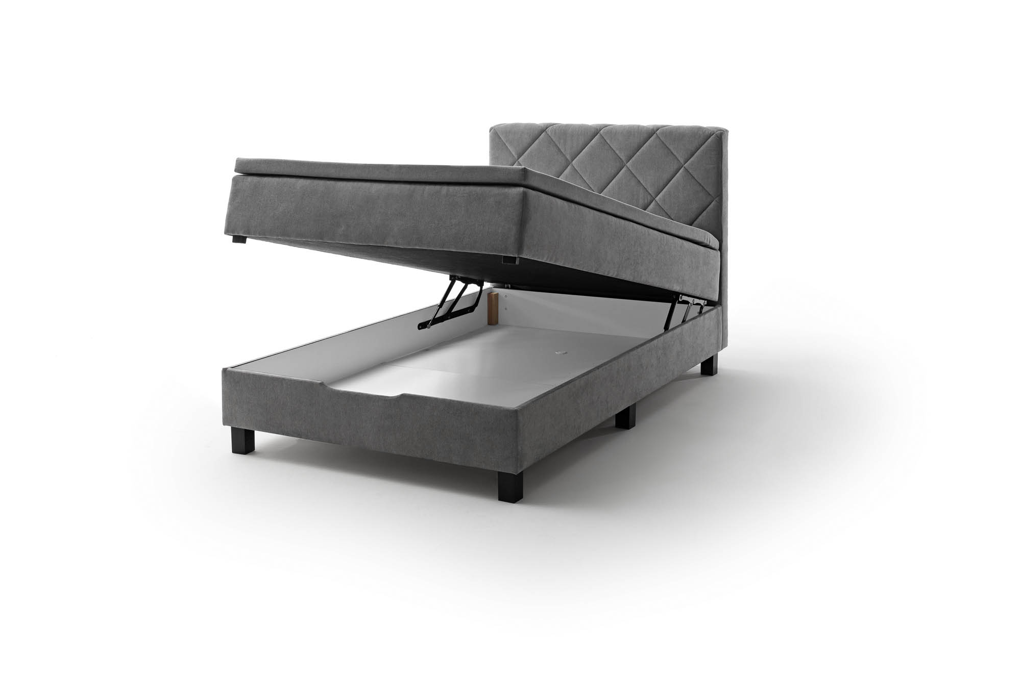 Sun Garden Boxspringbett Aalborg grau 140 x 200 cm