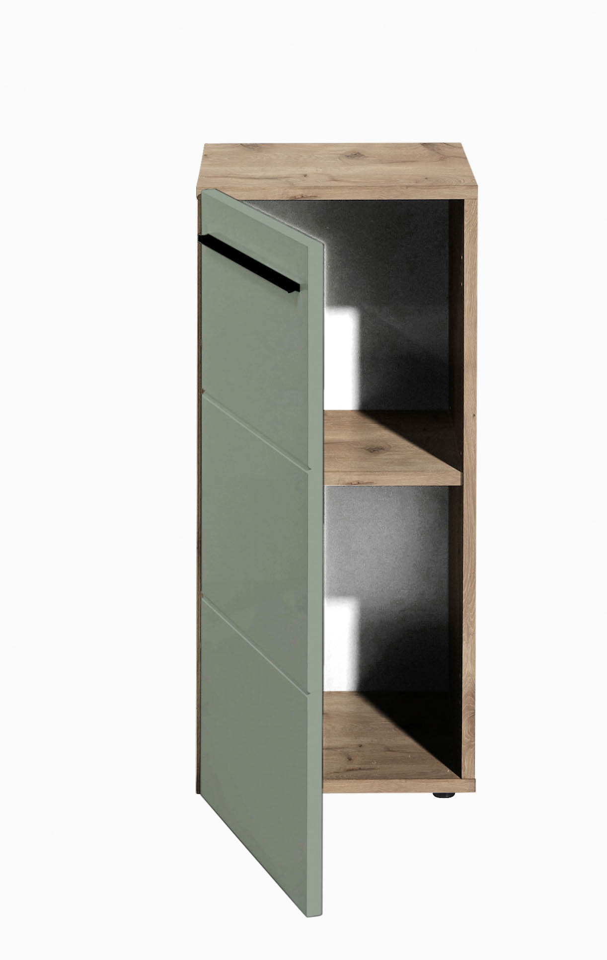 Kommode schilfgrün &  Viking Oak - Florenz - mit 2 Schubkästen und 1 Tür