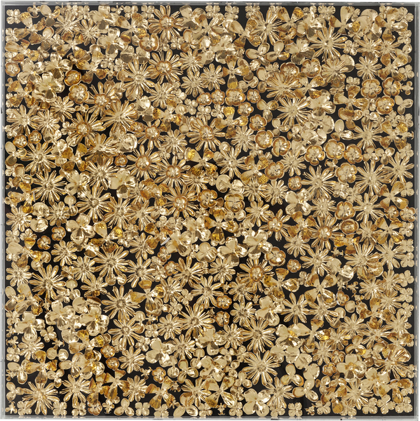 Deko Rahmen gold - 120 x 120 cm - KARE Gold Flower