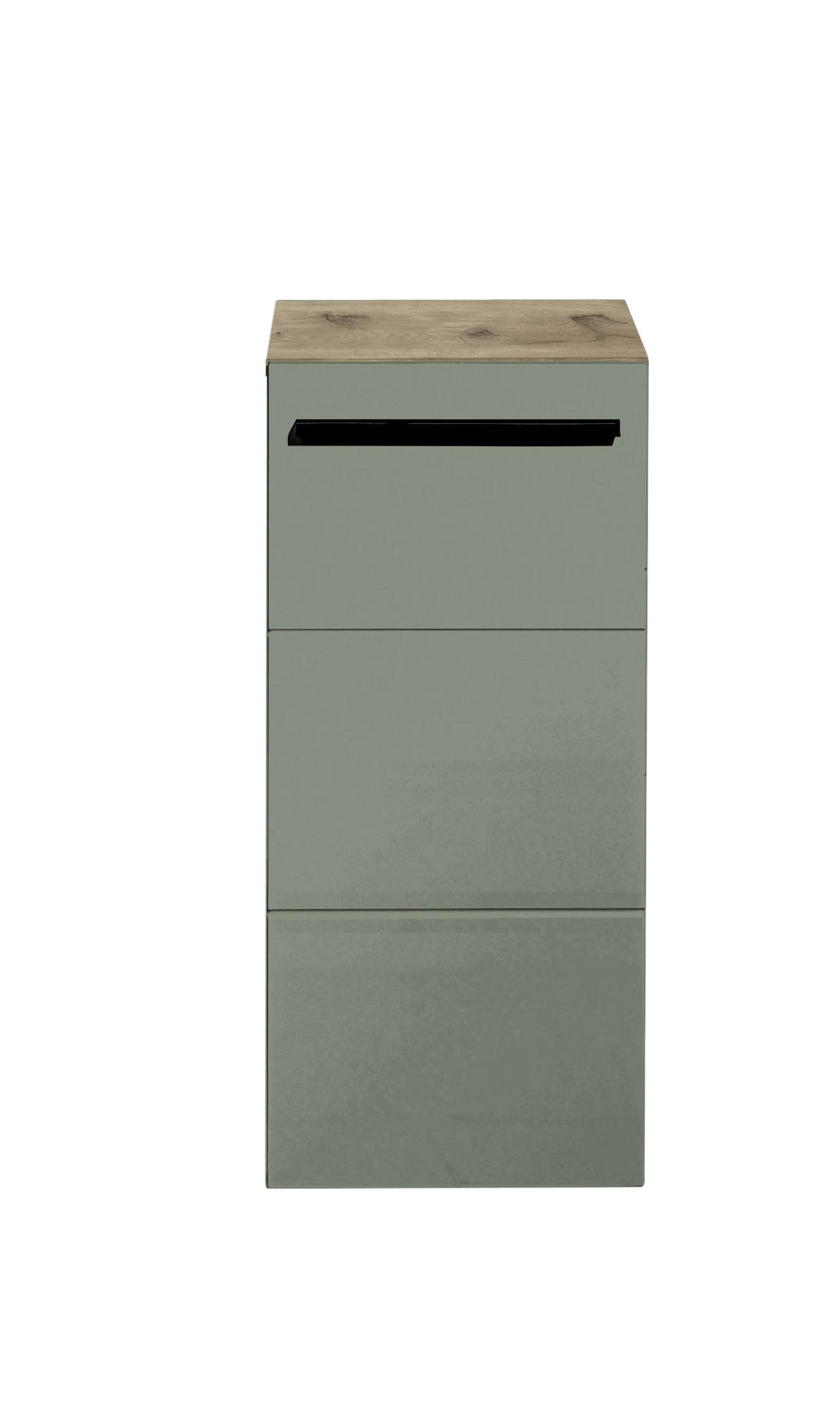 Kommode schilfgrün &  Viking Oak - Florenz - mit 2 Schubkästen und 1 Tür