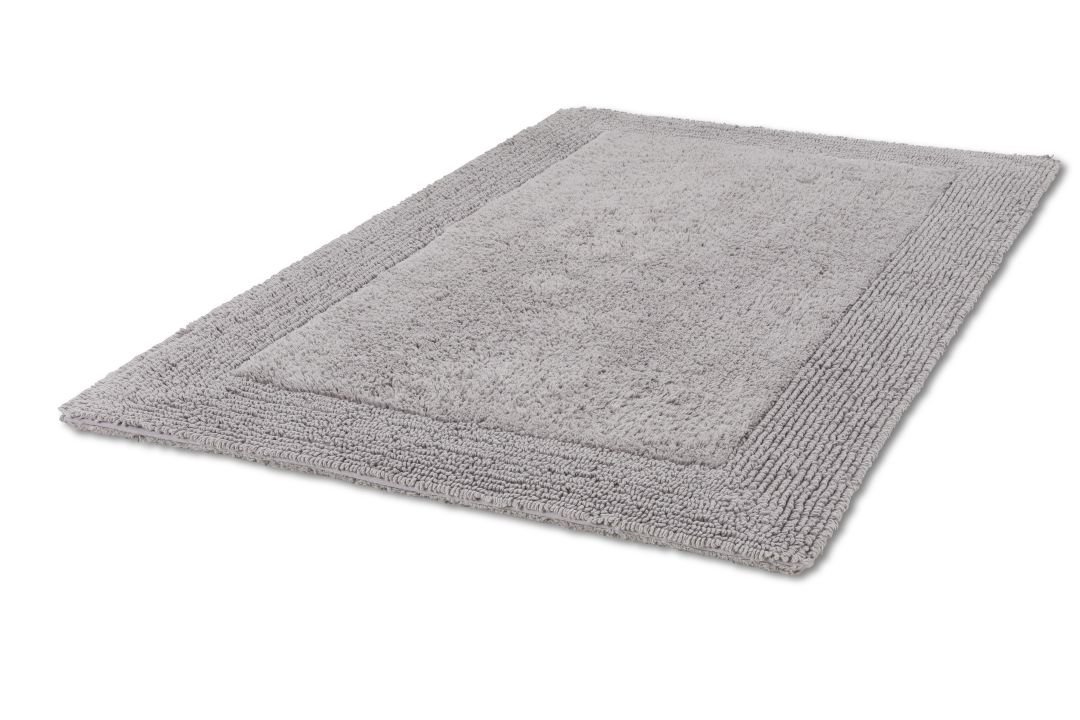 Schöner Wohnen Kollektion Badteppich Bordüre Hellgrau , 60 x 90 cm, 1940055192042/18880