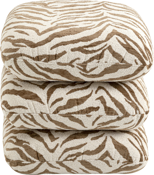 Hocker braun - 45 x 45 cm - KARE Pepino Tiger Braun