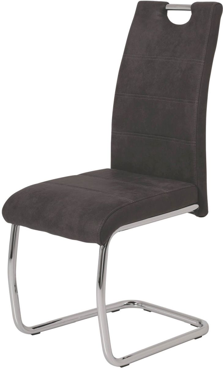 Schwingstuhl mit Griff - Farbe: Vintage anthrazit -  Flora II S