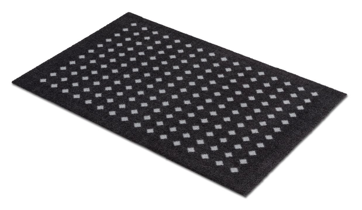 Astra Türmatte Quadrate schwarz , 66 x 110 cm, Miabella 1669068729044