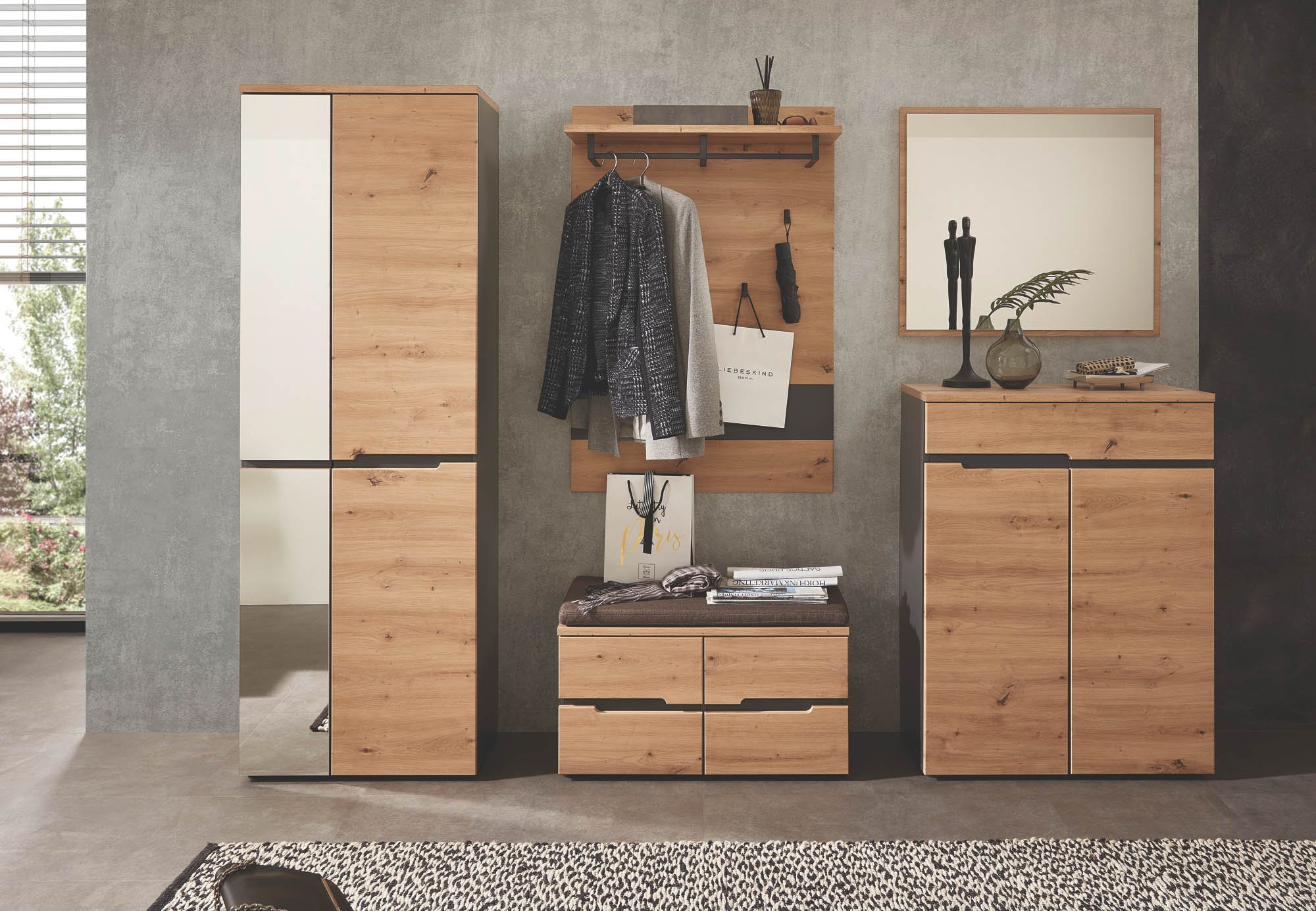 Innostyle Schuhschrank Memphis Artisan Eiche 80 x 107 cm