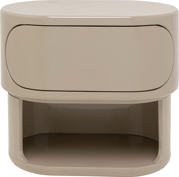 Kommode grau - 60 x 55 cm - KARE Klein Groove Taupe