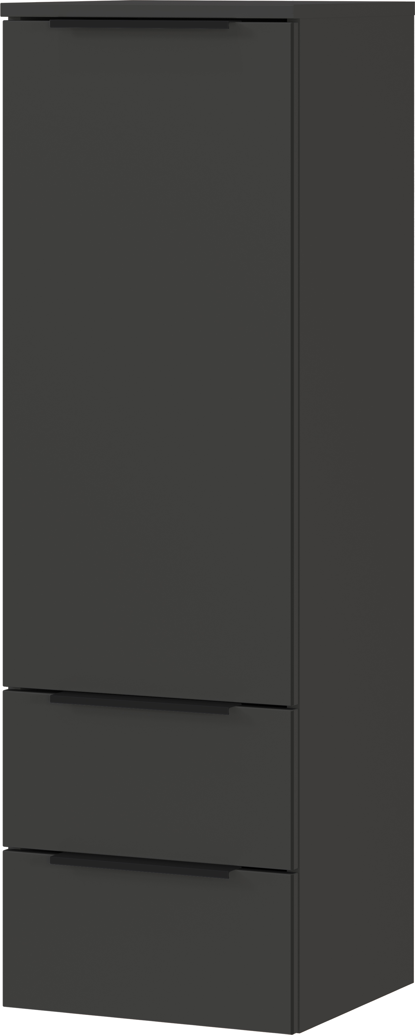 Mediumschrank schwarz - Madrid -mit 2 Schubkästen und 1 Tür