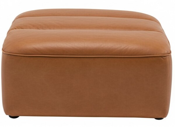 Hocker braun - 80 x 80 cm - KARE Modi Cognac