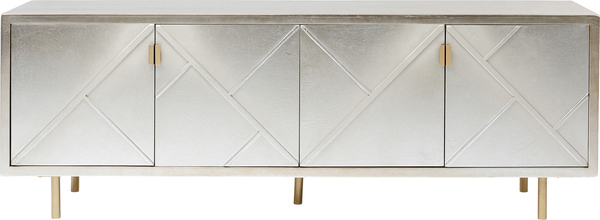 Sideboard silber - 180 x 64 cm - KARE Venice Triangle