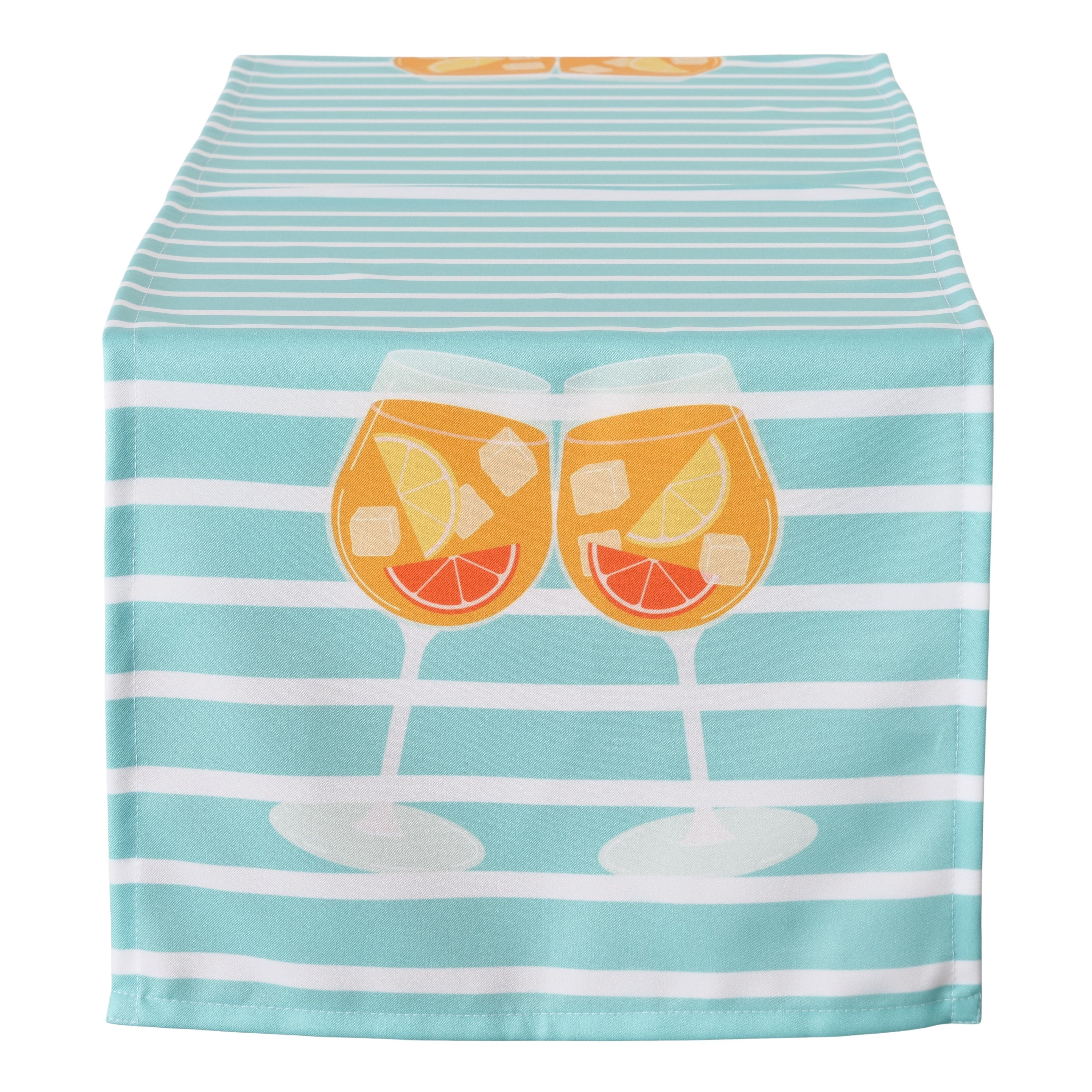 Boltze Tischläufer Summer Spritz – Sommerlicher Tischläufer mit Cocktail-Motiv
