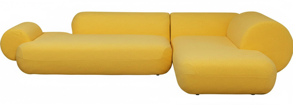 Ecksofa gelb - KARE Soft Edge Rechts Gelb
