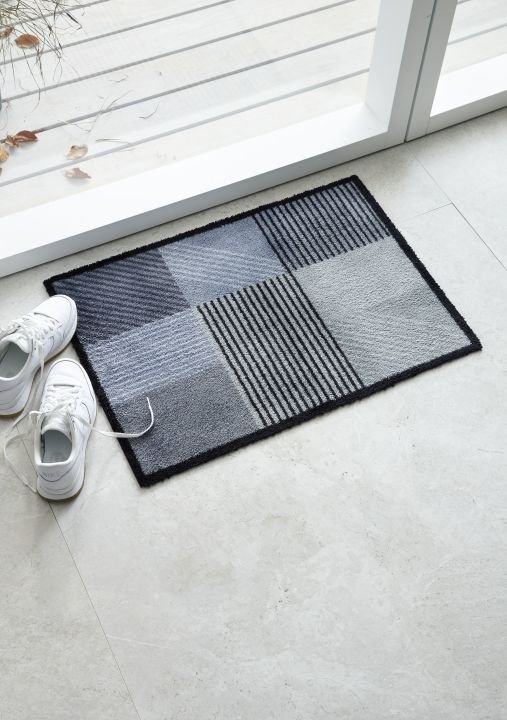 Schöner Wohnen Kollektion Fußmatte Geomix polartürkis, 67 x 100 cm, Manhattan 1689068006027