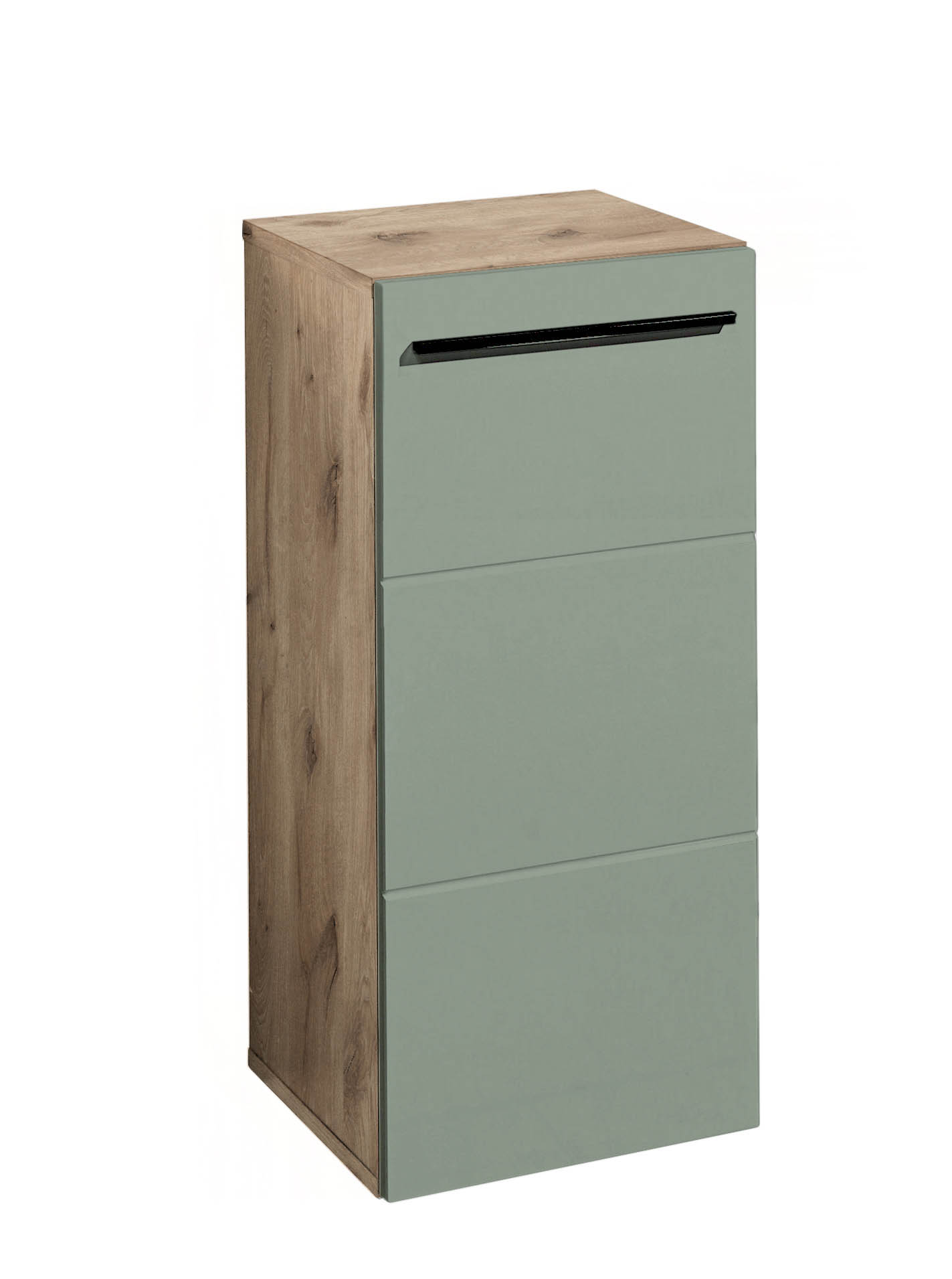 Kommode schilfgrün &  Viking Oak - Florenz - mit 2 Schubkästen und 1 Tür