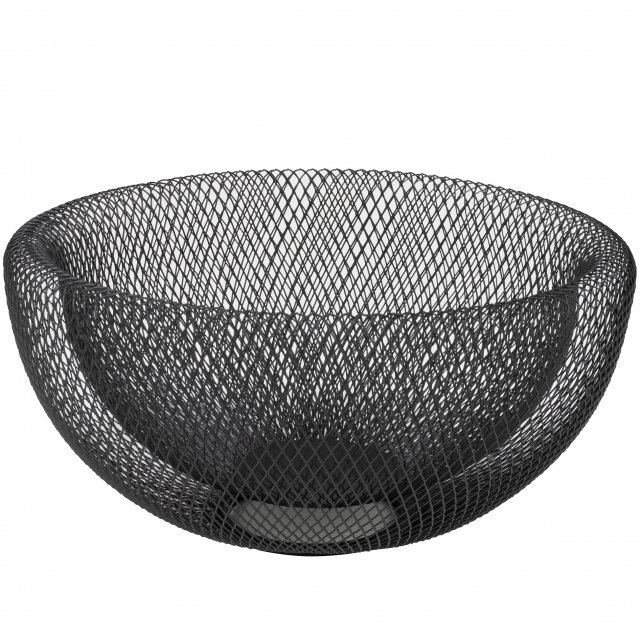 Obstkorb schwarz matt Metall - 29,5 x 15 cm - Justinus LifeStyle