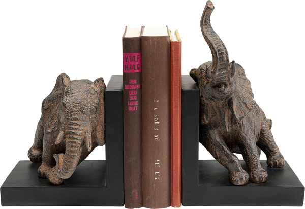 Buchstütze braun - 42 - KARE Elephants  (2/Set)