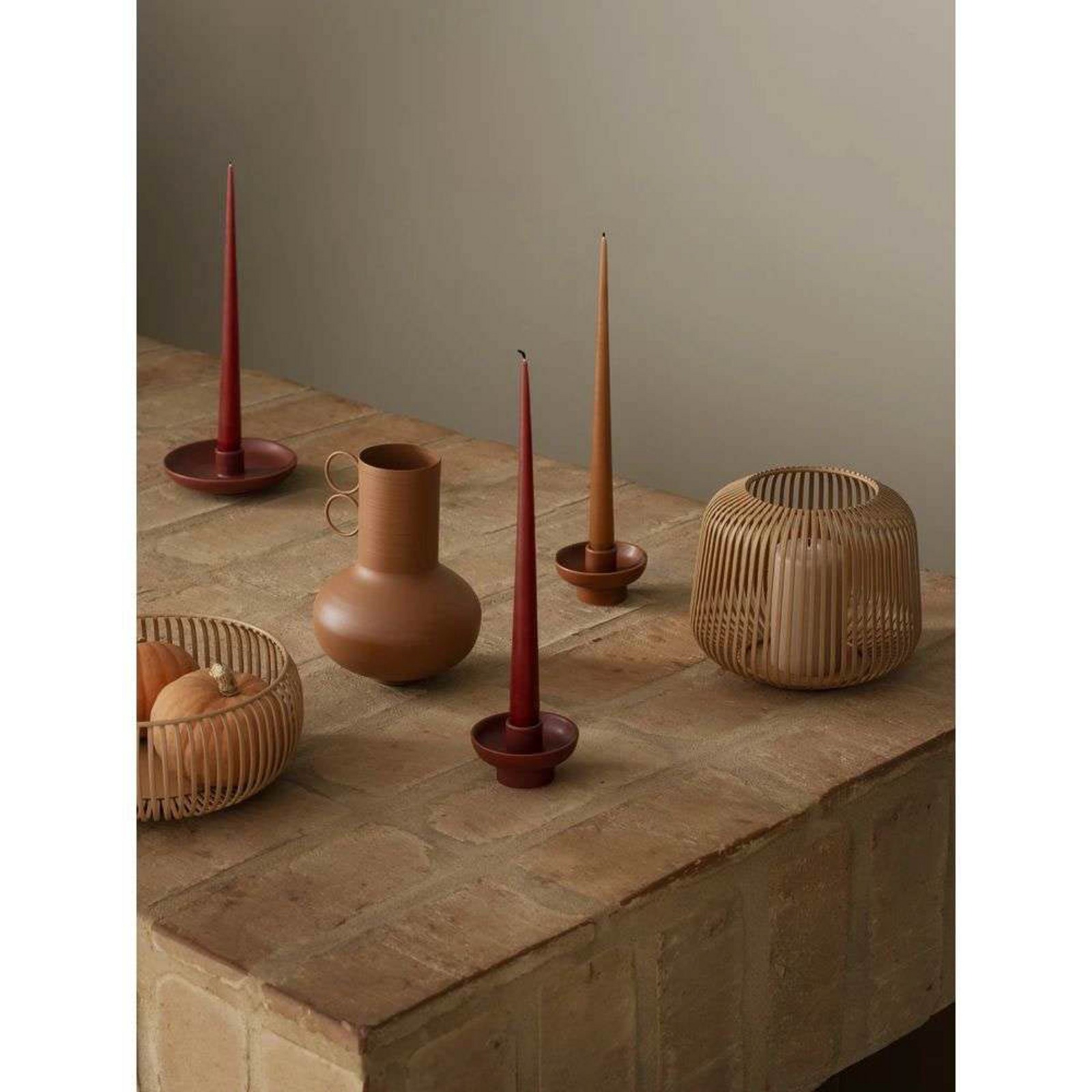 Laterne S Indian Tan - Ø20,5cm. Höhe: ca. 17cm - Blomus Lito