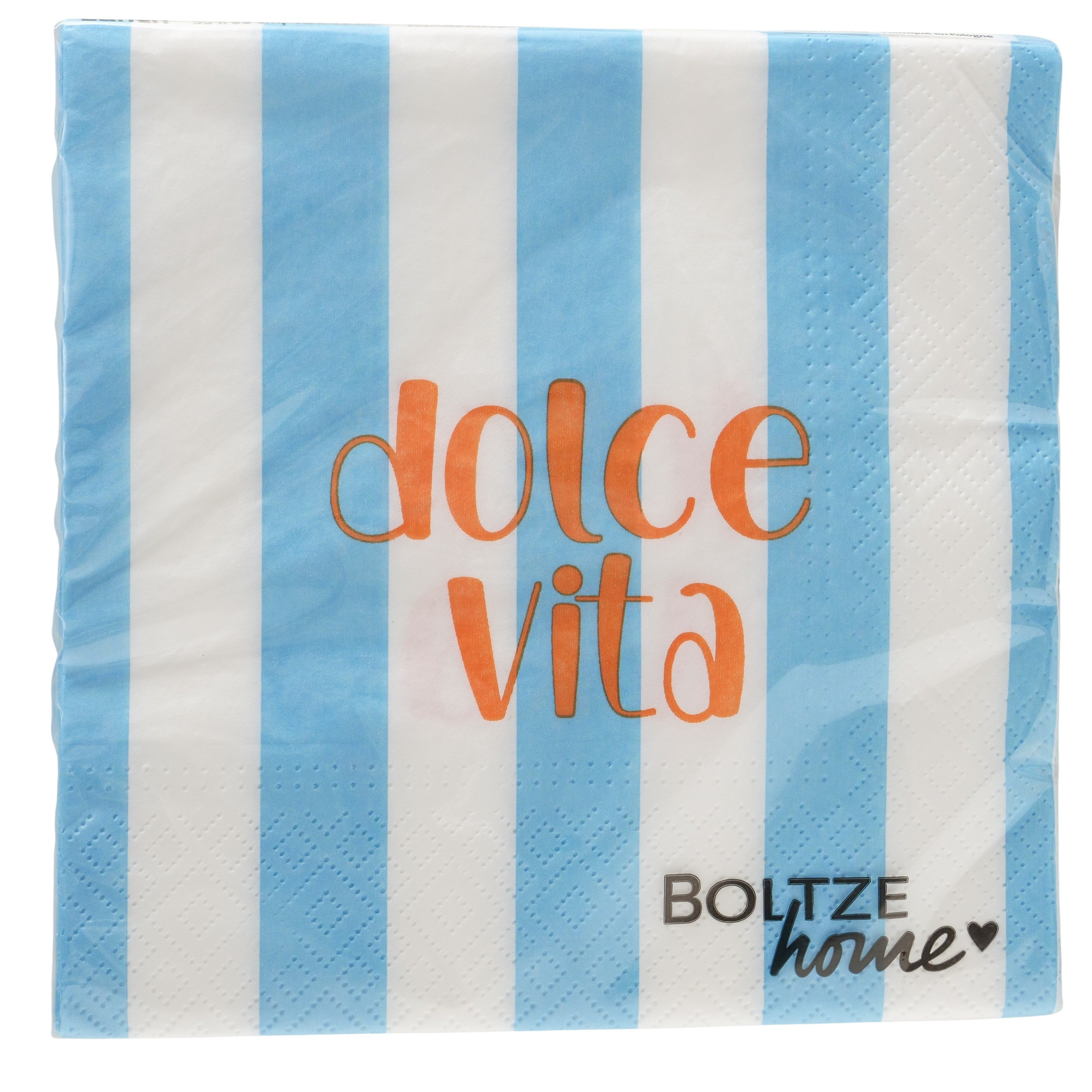 Boltze Servietten Dolce Vita – Stilvolle Papierservietten mit Sommerstreifen