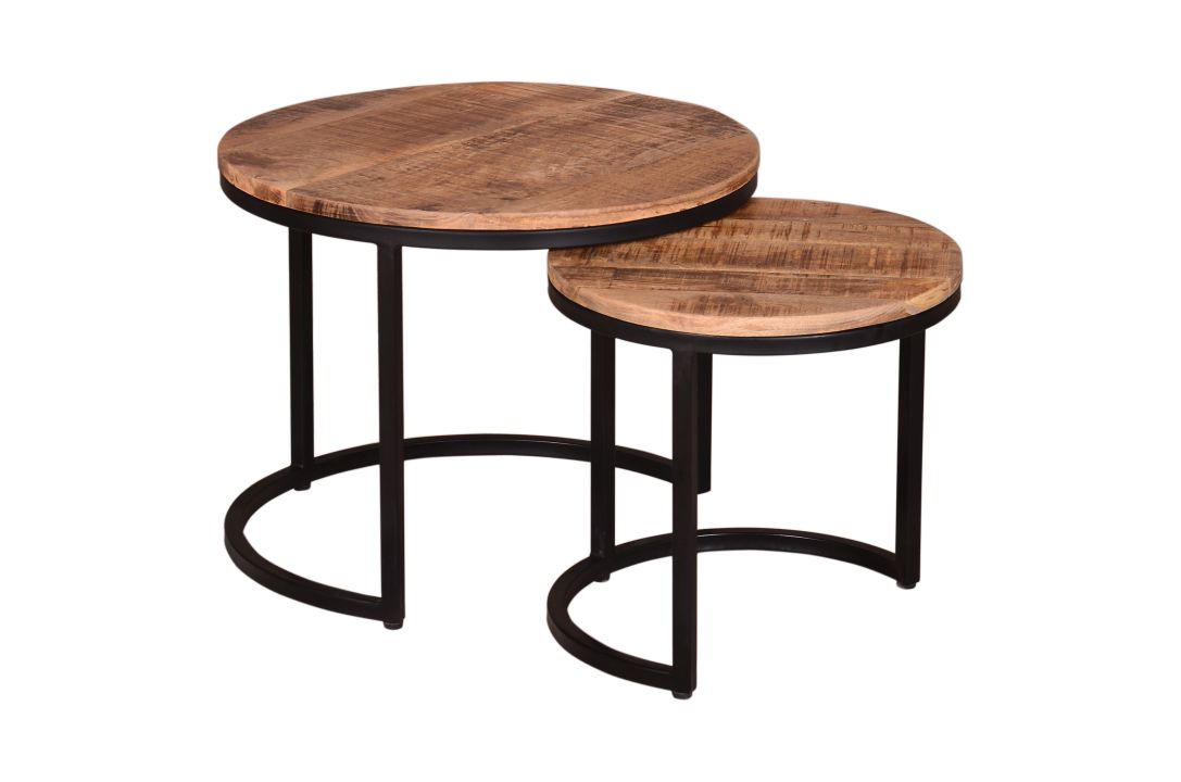 Unikat Couchtisch 2er Set Iron