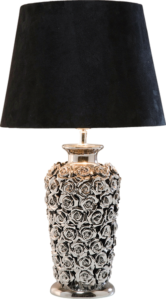Tischleuchte schwarz - 59 cm - KARE Rose Silber
