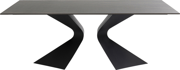 Tisch schwarz - 200 x 100 cm - KARE Gloria Schwarz Keramik Schwarz