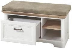 Innostyle Bank mit Sitzkissen Jasmin Pinie hell 93 x 49 cm