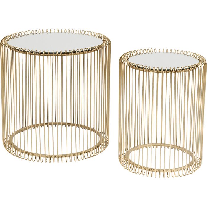 Beistelltisch 2er-Set gold - KARE Wire Brass (2/Set)