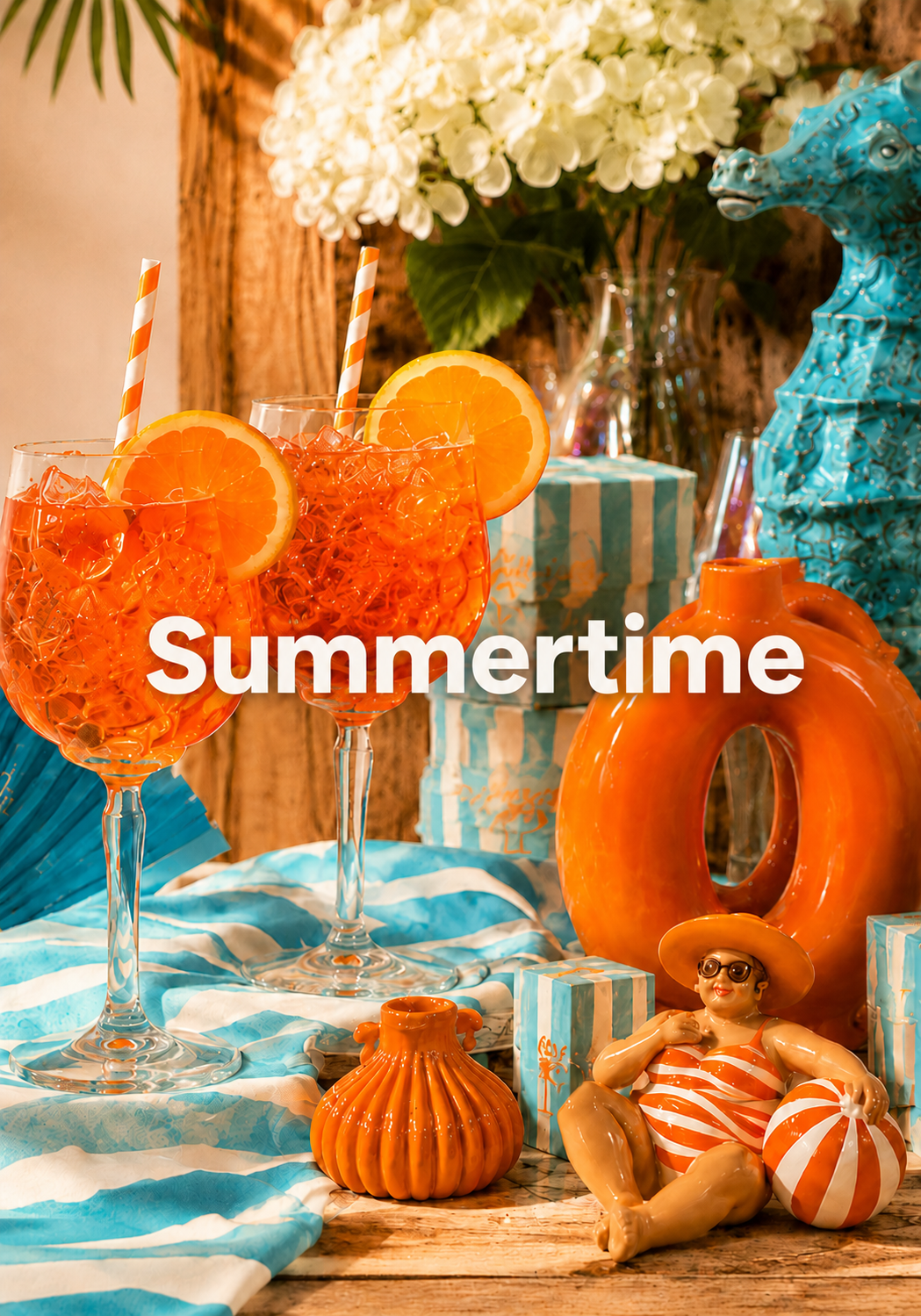 Die Summertime-Trendwelt zeigt gemütliche Outdoor-Möbel und sommerliche Wohnideen für Balkon, Terrasse und Garten.