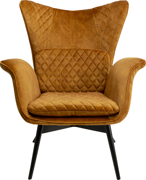 Sessel braun - KARE Tudor Velvet Goldbraun
