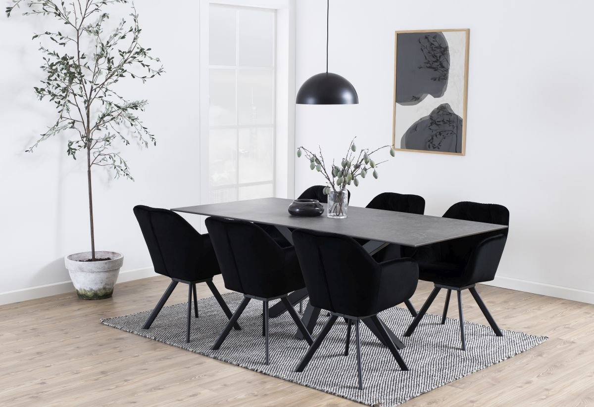 Actona Company Esstisch Heaven schwarz 200 x 100 cm